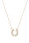 Baguette Diamond Horseshoe Pendant Necklace