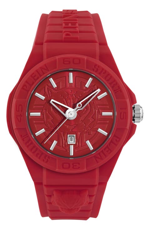New Fearless Silicon Strap Watch, 46mm