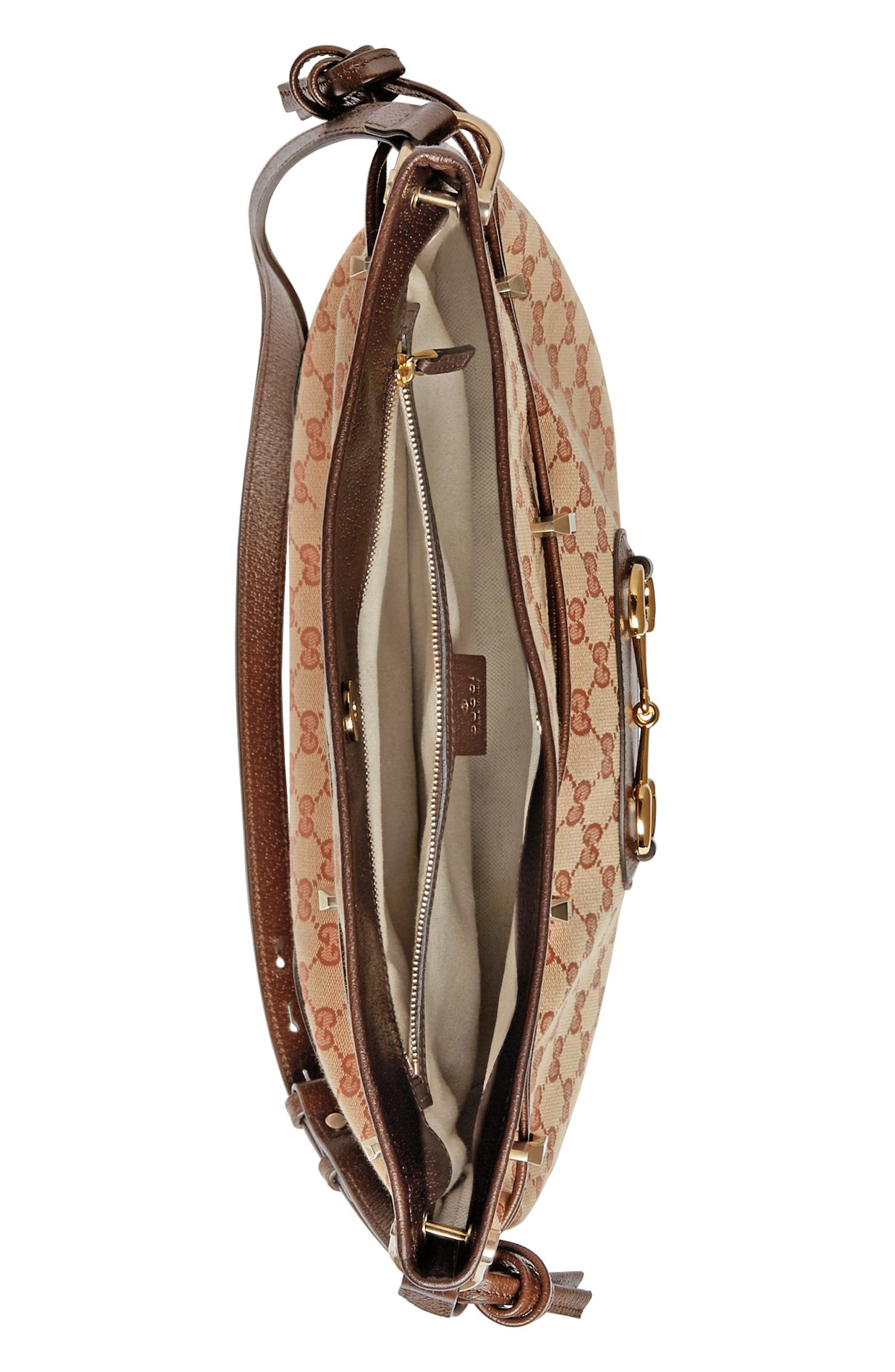 Gucci Large 1955 Horsebit GG Original Canvas Messenger Bag, Alternate, color, 