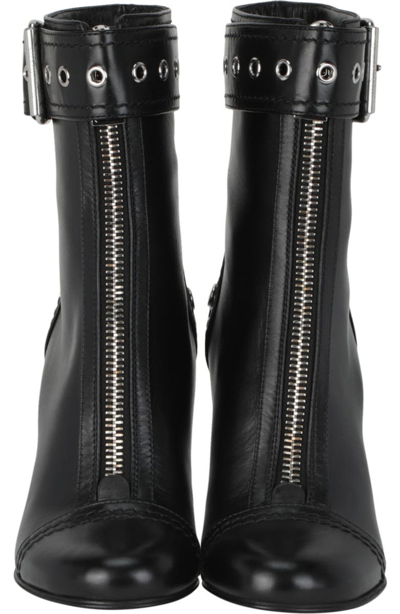 McQueen Buckle Ankle Bootie, Alternate, color, Black Silver