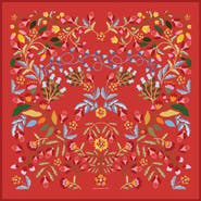 Jessie Zhao New York Festival Flora Double Sided Silk Scarf