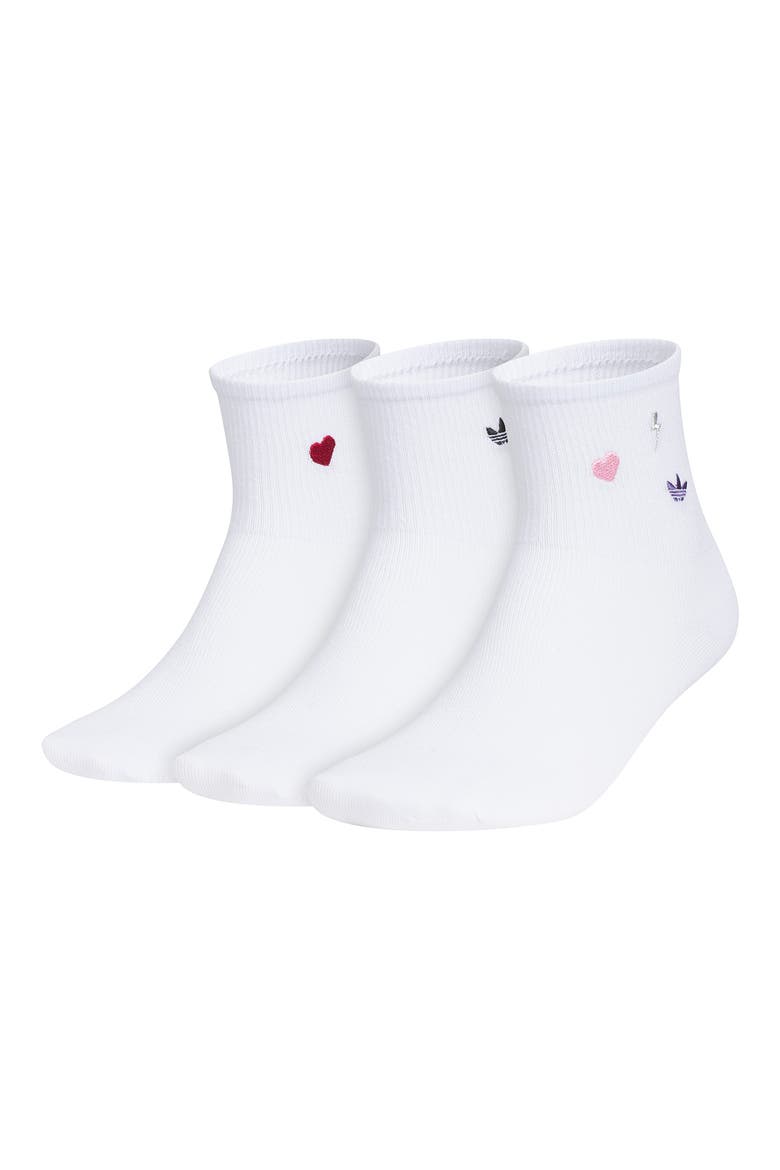 Gender Inclusive Assorted 3- Pack Icons Quarter Socks, Main, color, WHITE/ BLUE/ VICTORY RED