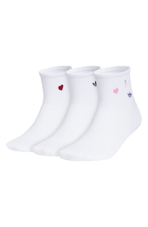 Gender Inclusive Assorted 3- Pack Icons Quarter Socks