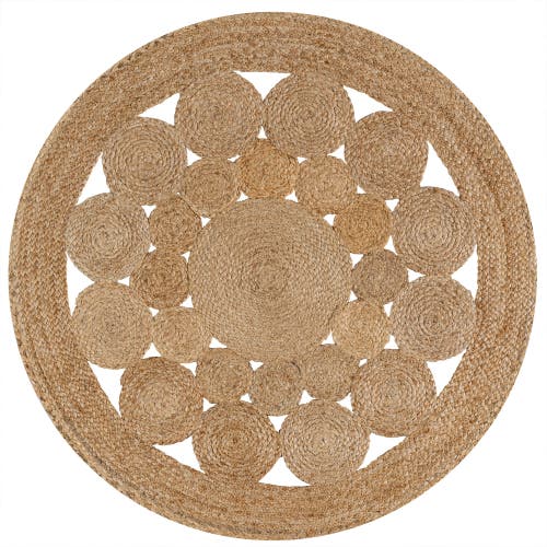 Jonathan Y Cassia Round Natural Jute Boho Circle Natural Round Area Rug In Natural