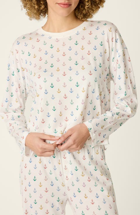 Meet Me by the Sea Long Sleeve Pajama Top