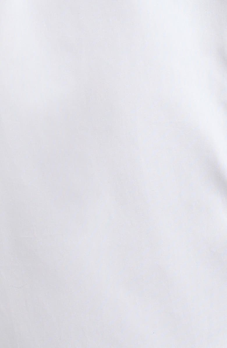 BOSS Kidswear Kids' Solid Short Sleeve Cotton Button-Up Shirt, Alternate, color, White