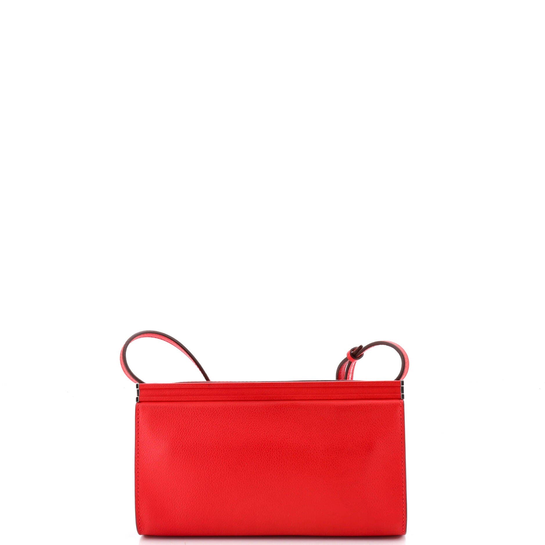 Pre-Owned Hermes Clic-H Shoulder Bag Evercolor 21, Alternate, color, Rouge De Coeur