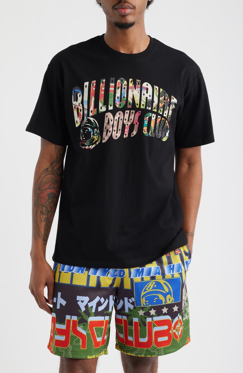 Billionaire Boys Club Curve Collage Cotton Graphic T-Shirt, Main, color, Black