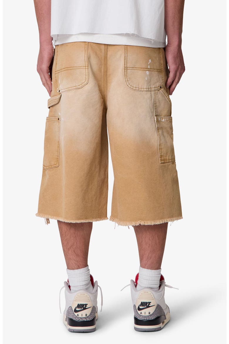 Ultra Baggy Denim Shorts, Alternate, color, TAN