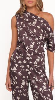 Petal & Pup Romola Ruched One-Shoulder Top