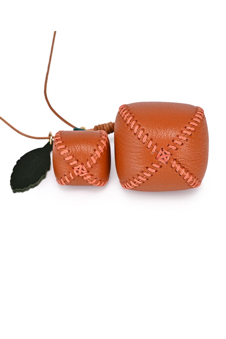Persi Genuine Leather Botanical Fruit Charm, Alternate, color, Terra Cotta