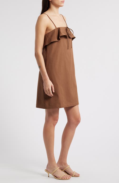 Du Paradis Acacia Minidress In Caramel Brown