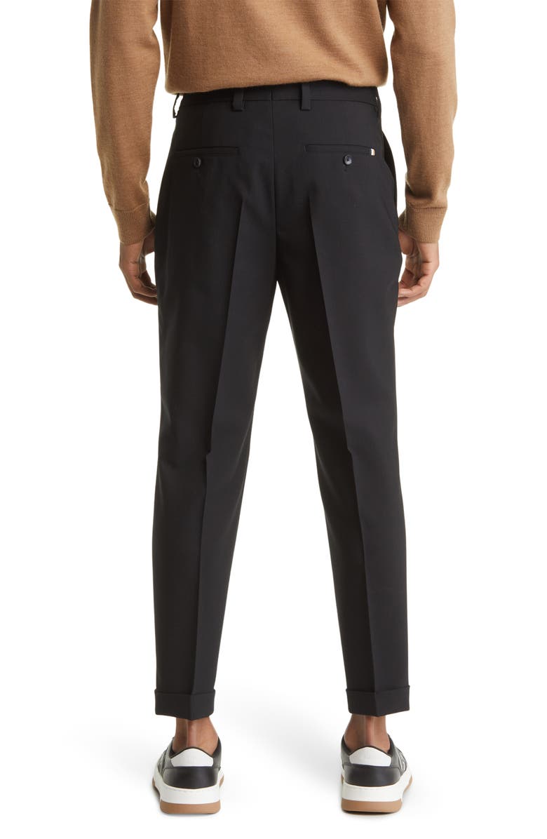 BOSS Perin Pleated Wool Blend Trousers, Alternate, color, 
