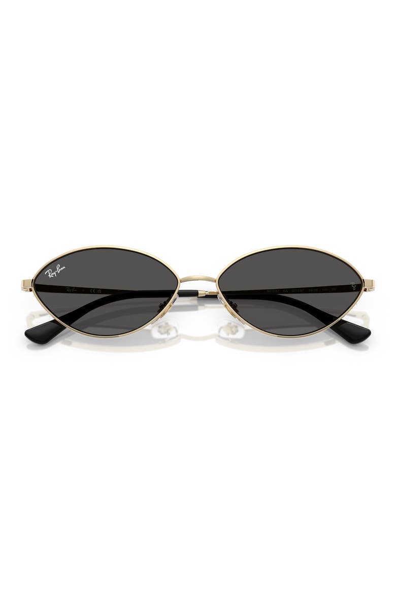 Kai 56mm Oval Sunglasses, Alternate, color, PALE GOLD DARK GREY