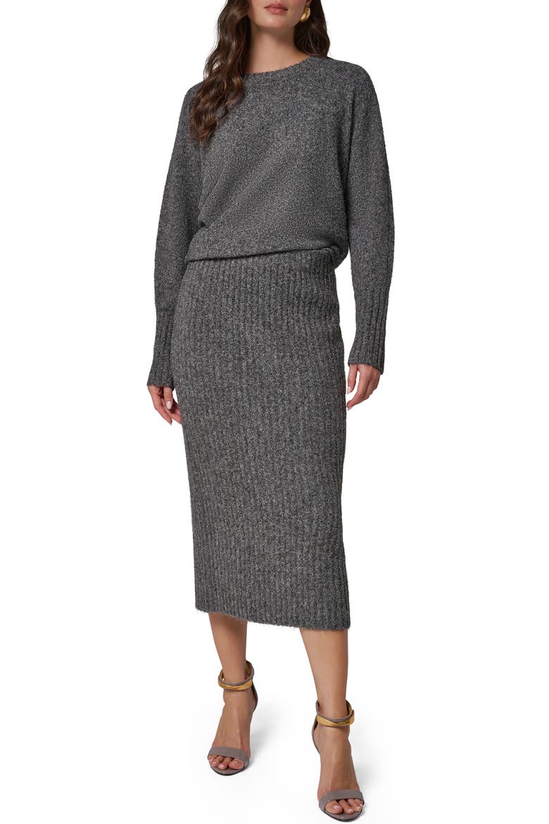 Straight Sweater Skirt, Alternate, color, HEATHER CHARCOAL