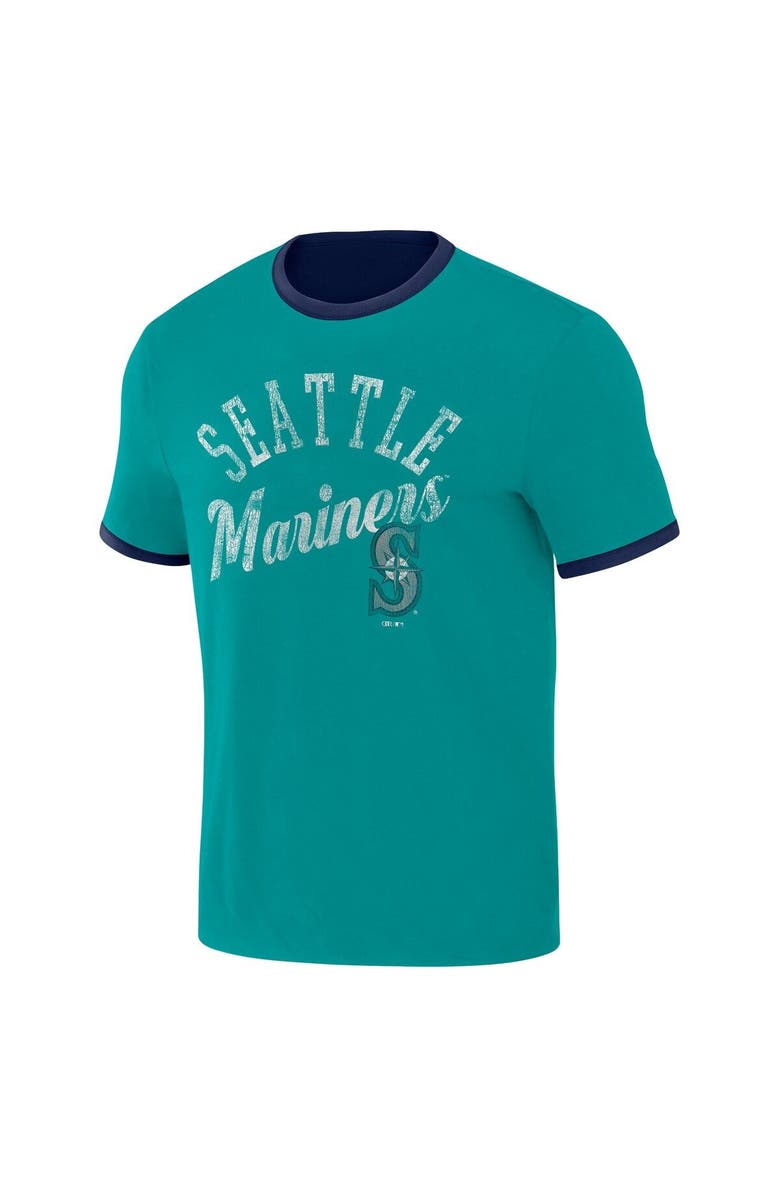 Darius Rucker Collection by Fanatics Men's Darius Rucker Collection by Fanatics Navy/Aqua Seattle Mariners Two-Way Ringer Reversible T-Shirt, Alternate, color, Navy