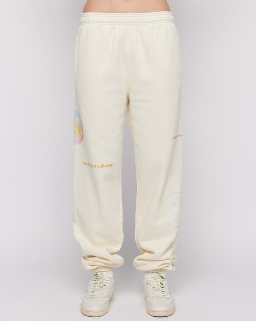 Samii Ryan Smiley Radiate Happiness Sweatpants In Bone