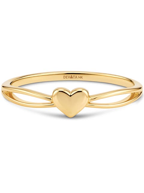 Heart Knot Ring in 14K Gold