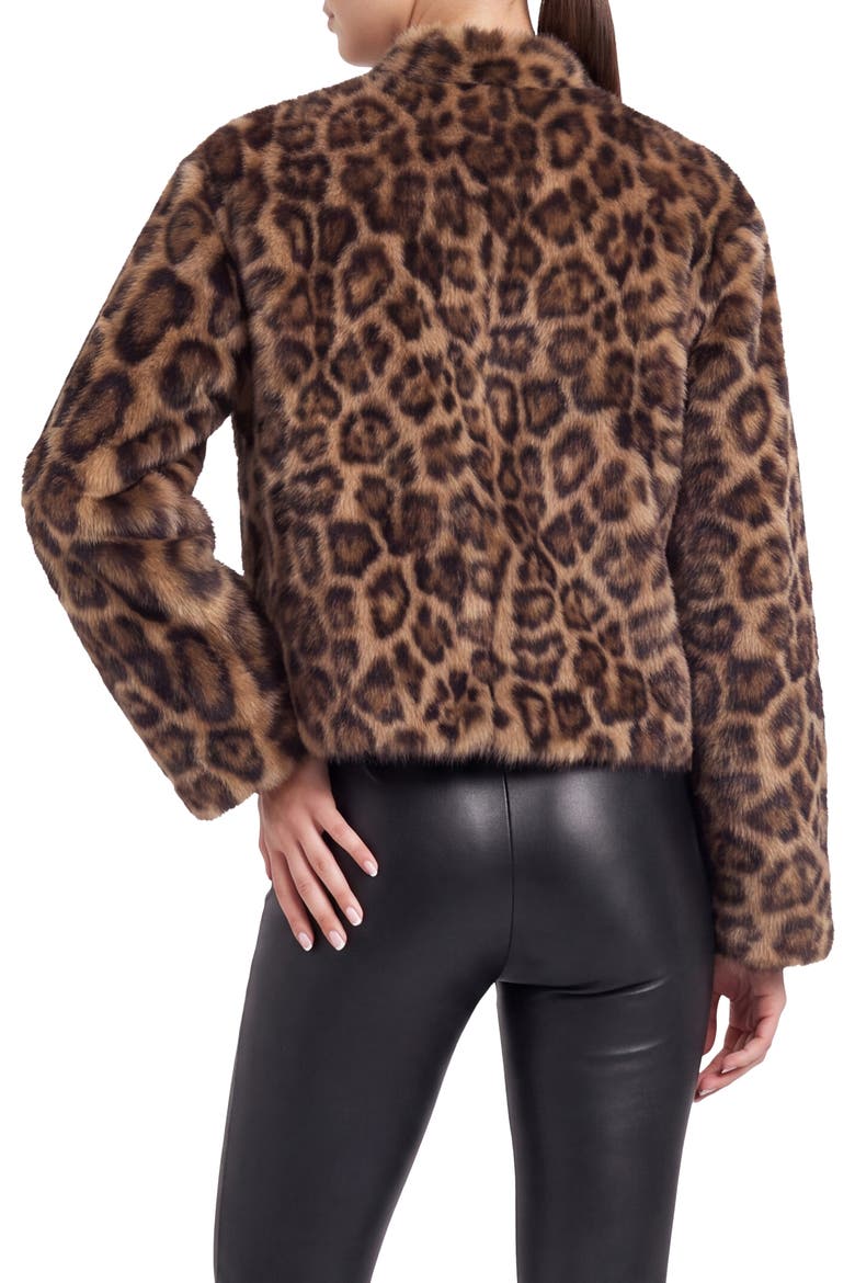 Fur-Free Mink (Faux Fur) Collarless Jacket, Alternate, color, LPRD PRINT