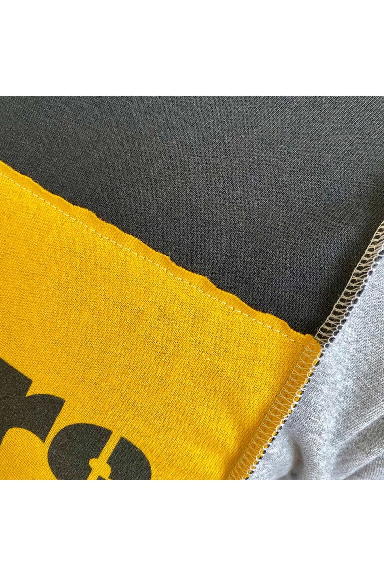 Men's Refried Apparel Heather Black Pittsburgh Steelers Sustainable Split T-Shirt, Alternate, color, Heather Black