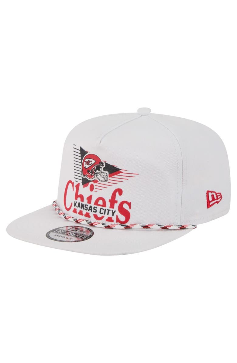 New Era Men's New Era White Kansas City Chiefs Collide Golfer Snapback Hat, Main, color, 