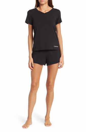 Calvin Klein V-Neck T-Shirt & Shorts 2-Piece Pajama Set