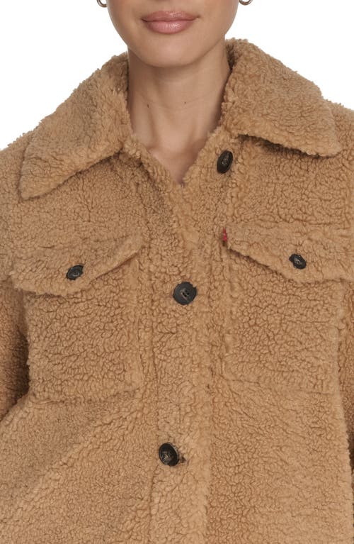 Levi's Faux Shearling Shacket In Brown