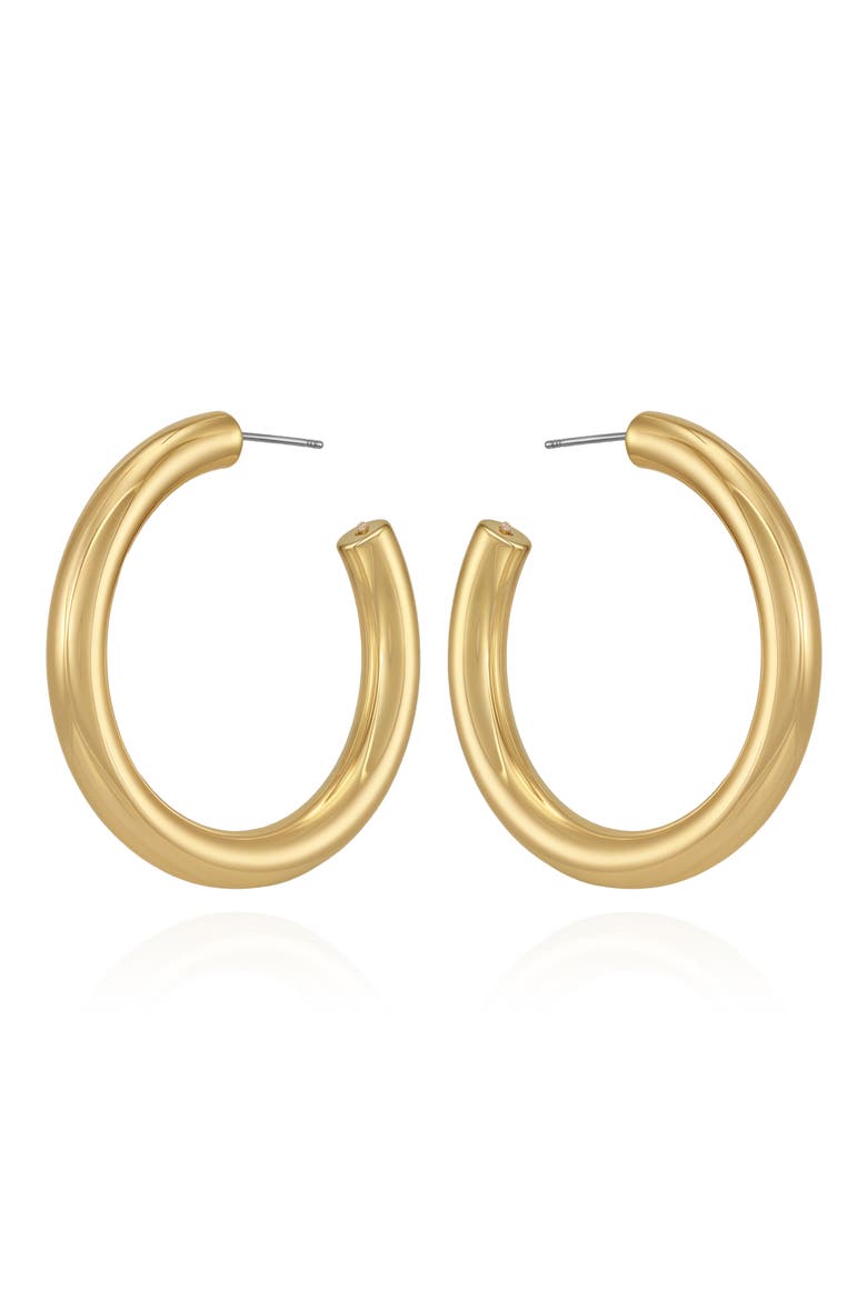 Hoop Earrings, Alternate, color, GOLD TONE