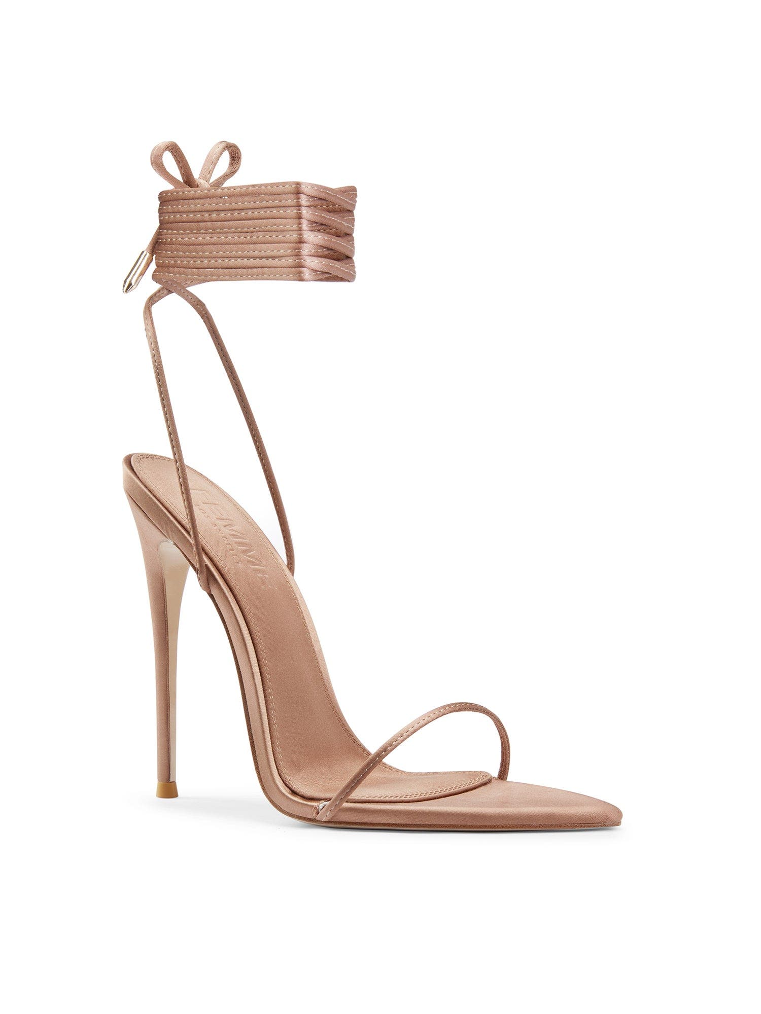 Luce Minimale Satin Sandal, Alternate, color, Caramelo