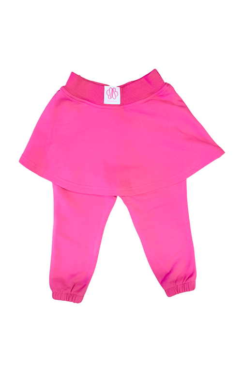 Bits & Bows Skirted Bow Jogger In Pink