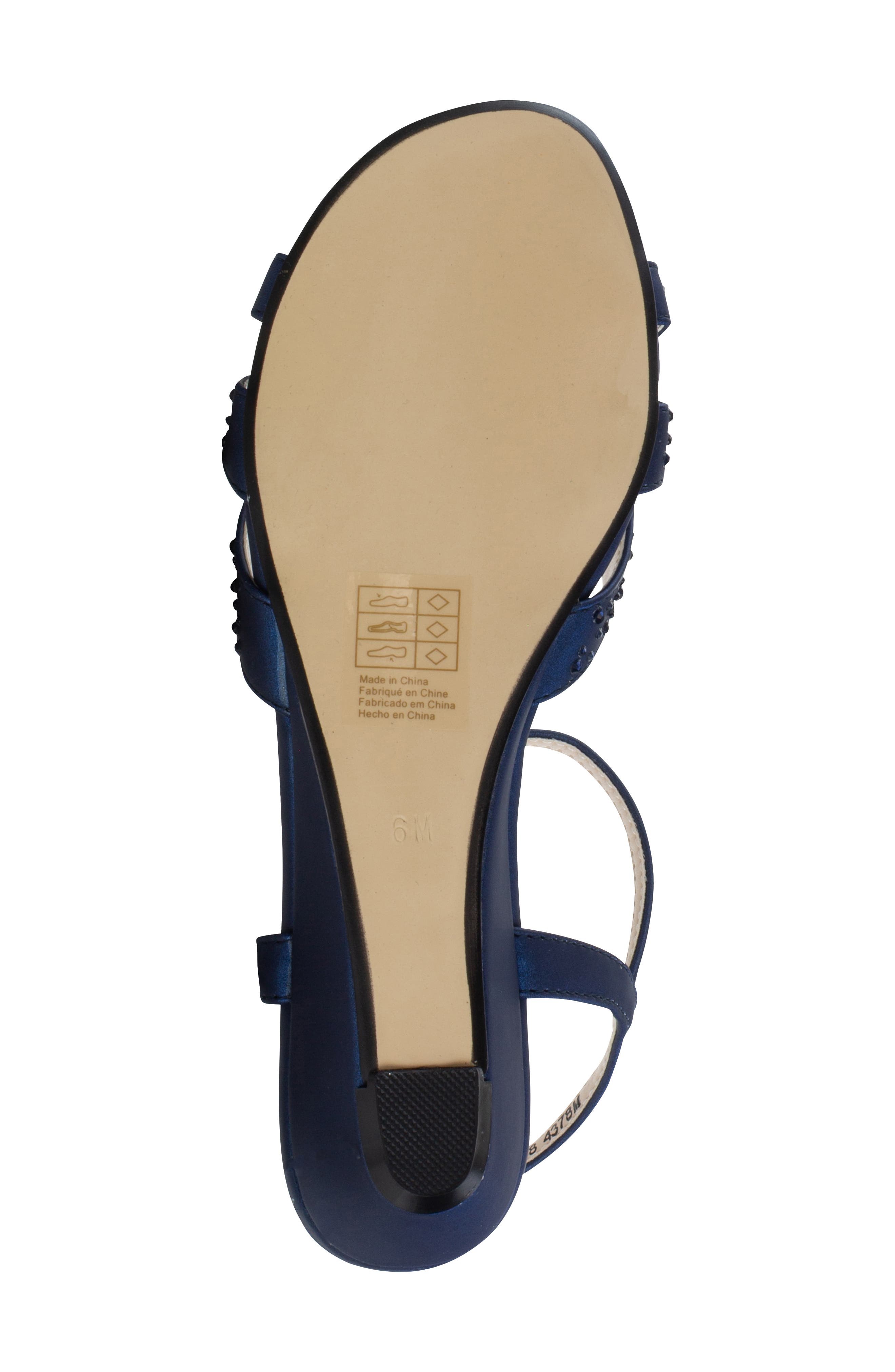 Lena Wedge Sandal, Alternate, color, NAVY