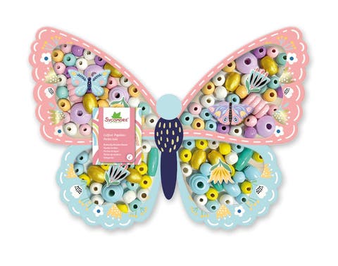 Les Perles -Butterfly Wooden Beads  - 4y+