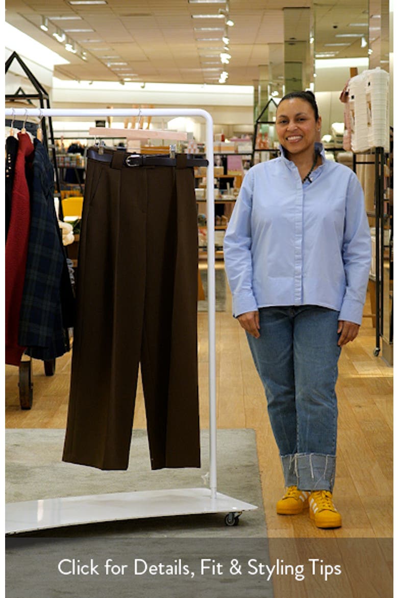 Belted Pleated Straight Leg Pants video