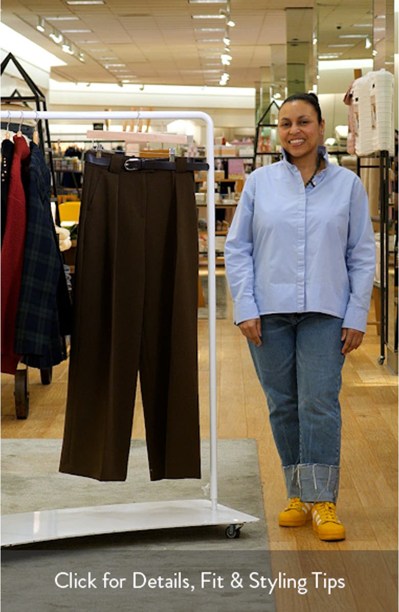 Belted Pleated Straight Leg Pants, sales video thumbnail