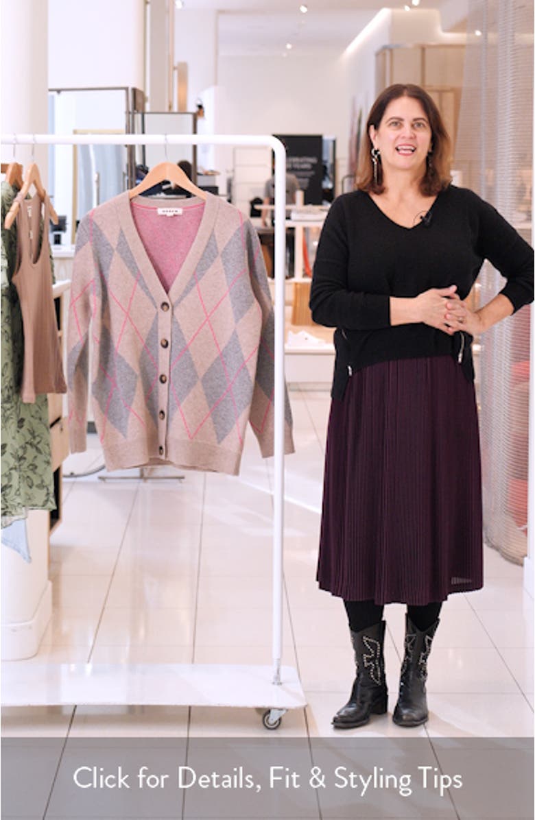 Quinn Argyle Plaid Boyfriend Cardigan, sales video thumbnail