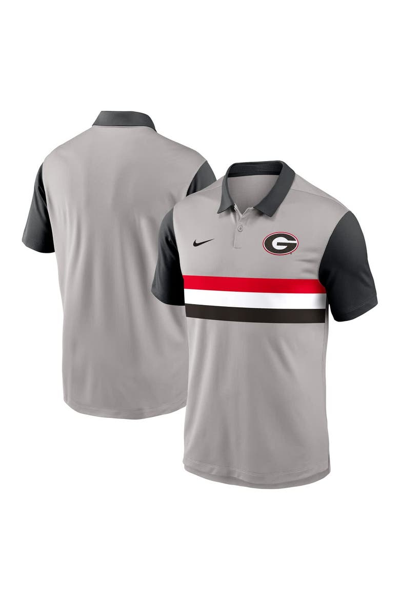 Men's Nike Gray/Black Georgia Bulldogs Vapor Performance Polo, Main, color, Gray
