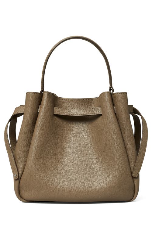 TORY BURCH TORY BURCH ROMY PEBBLE LEATHER BUCKET BAG