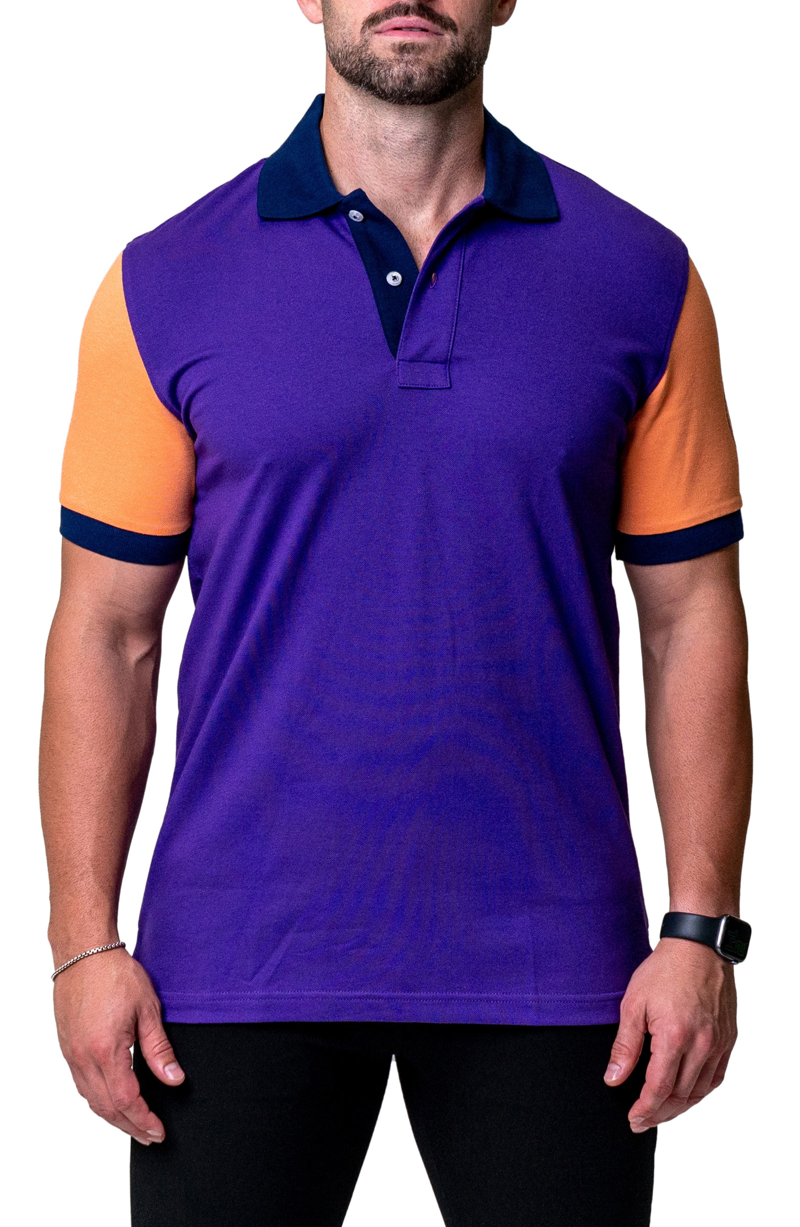Maceoo Mozart Colorblock Cotton Polo