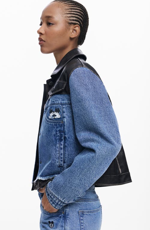 Desigual Mickey Mouse™ Denim Trucker Jacket In Blue