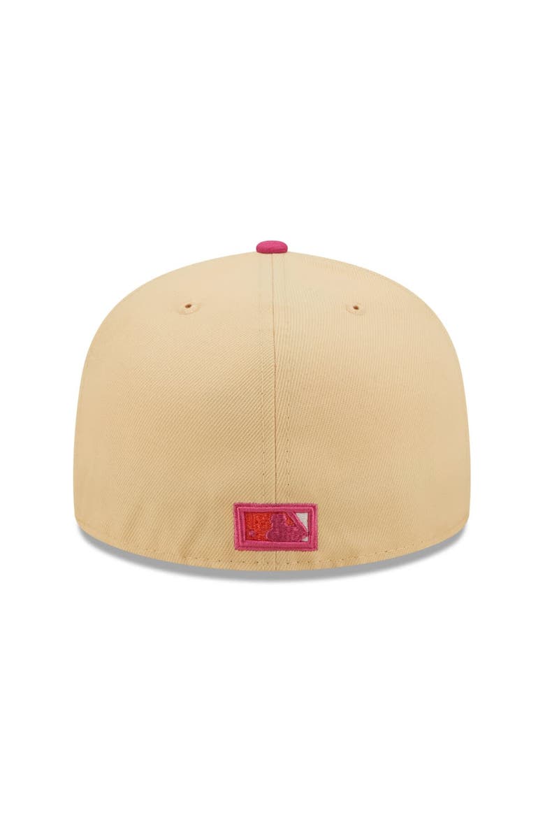 New Era Men's New Era Orange/Pink Chicago Cubs West Side Grounds Mango Passion 59FIFTY Fitted Hat, Alternate, color, 