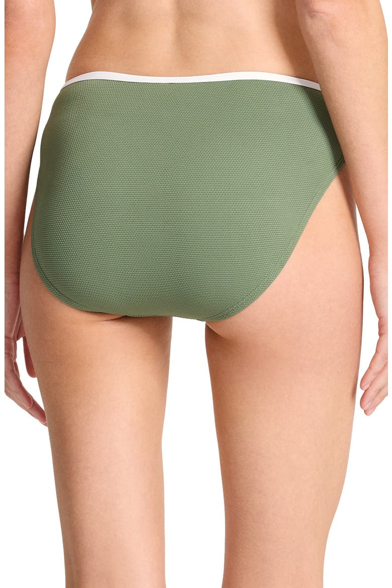 Island Cays Cabana High Waist Bikini Bottoms, Alternate, color, TEA LEAF