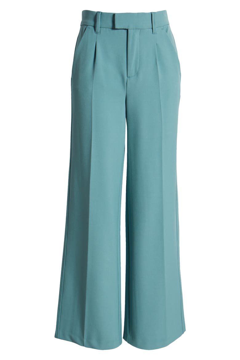 Relaxed Waist Wide Leg Trousers, Alternate, color, DUSTY BLUE