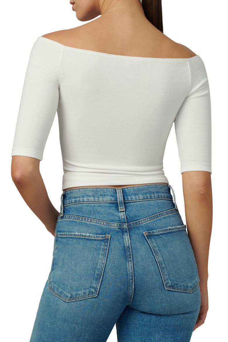 The Laura Off-the-Shoulder Top, Alternate, color, ECRU