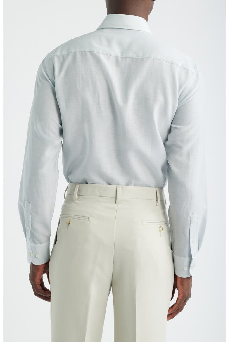Soft Luxury Modern Fit Wool & Linen Non-Iron Dress Shirt, Alternate, color, SKY