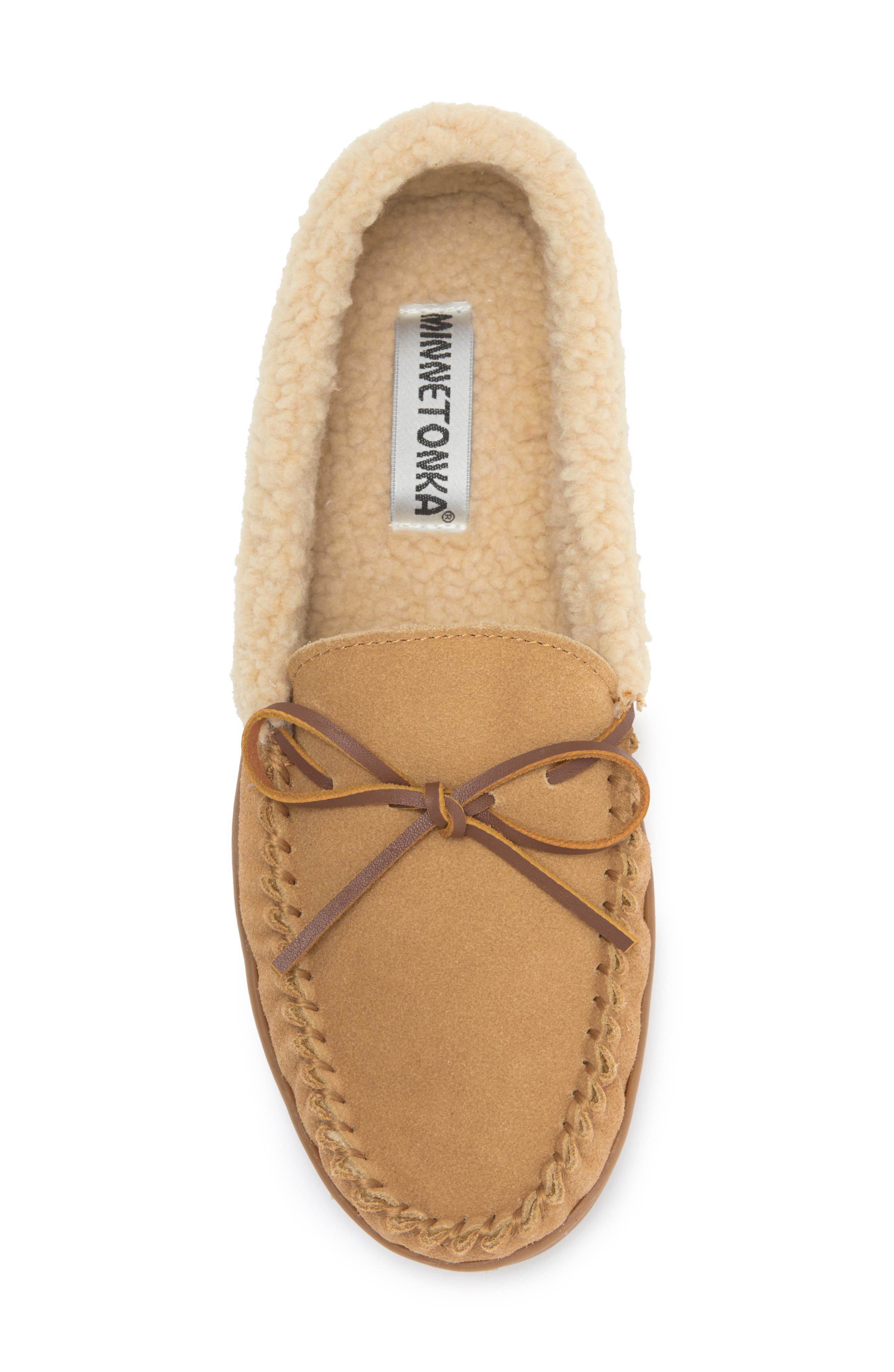 Minnetonka Corey Trapper Faux Fur Lined Slipper, Alternate, color, 