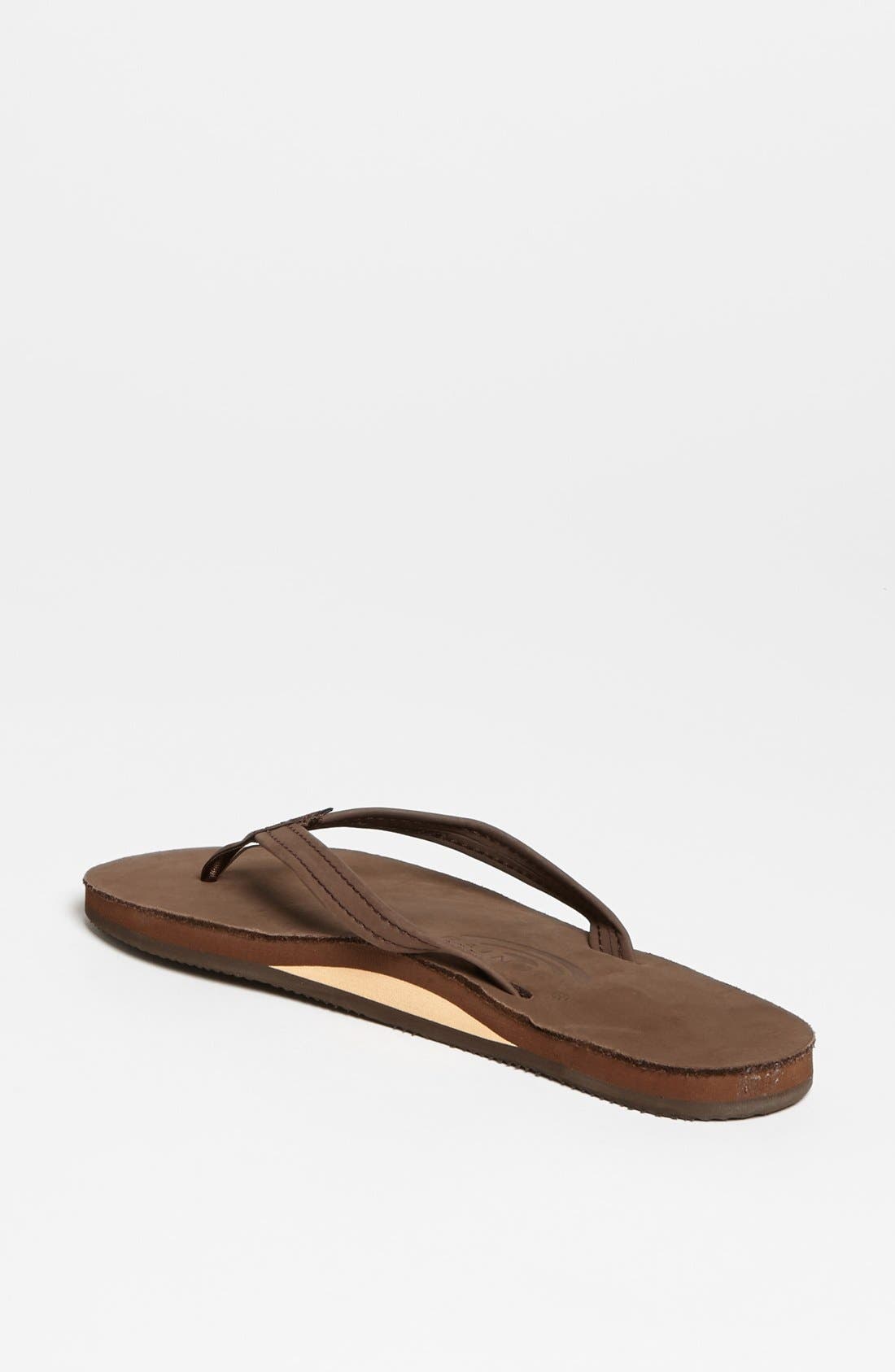 Rainbow<sup>®</sup> Rainbow Narrow Strap Sandal, Alternate, color, Expresso