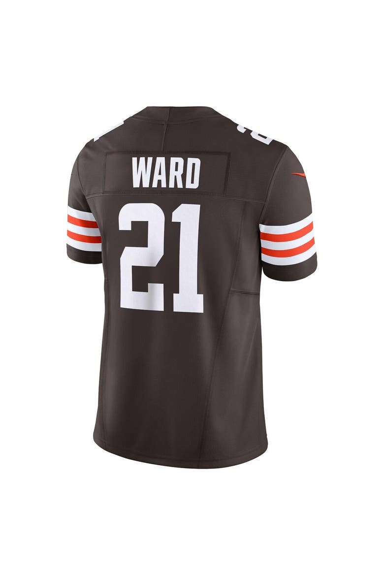 Men's Nike Denzel Ward Brown Cleveland Browns Vapor F.U.S.E. Limited Jersey, Alternate, color, Brown