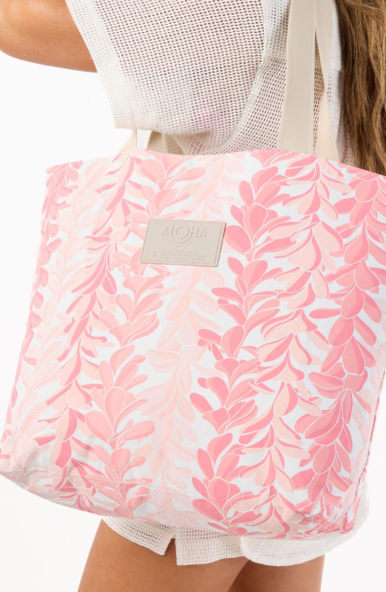 Aloha Collection Day Tripper Lei Stand Water Resistant Tyvek<sup>®</sup> Tote, Alternate, color, Pinks
