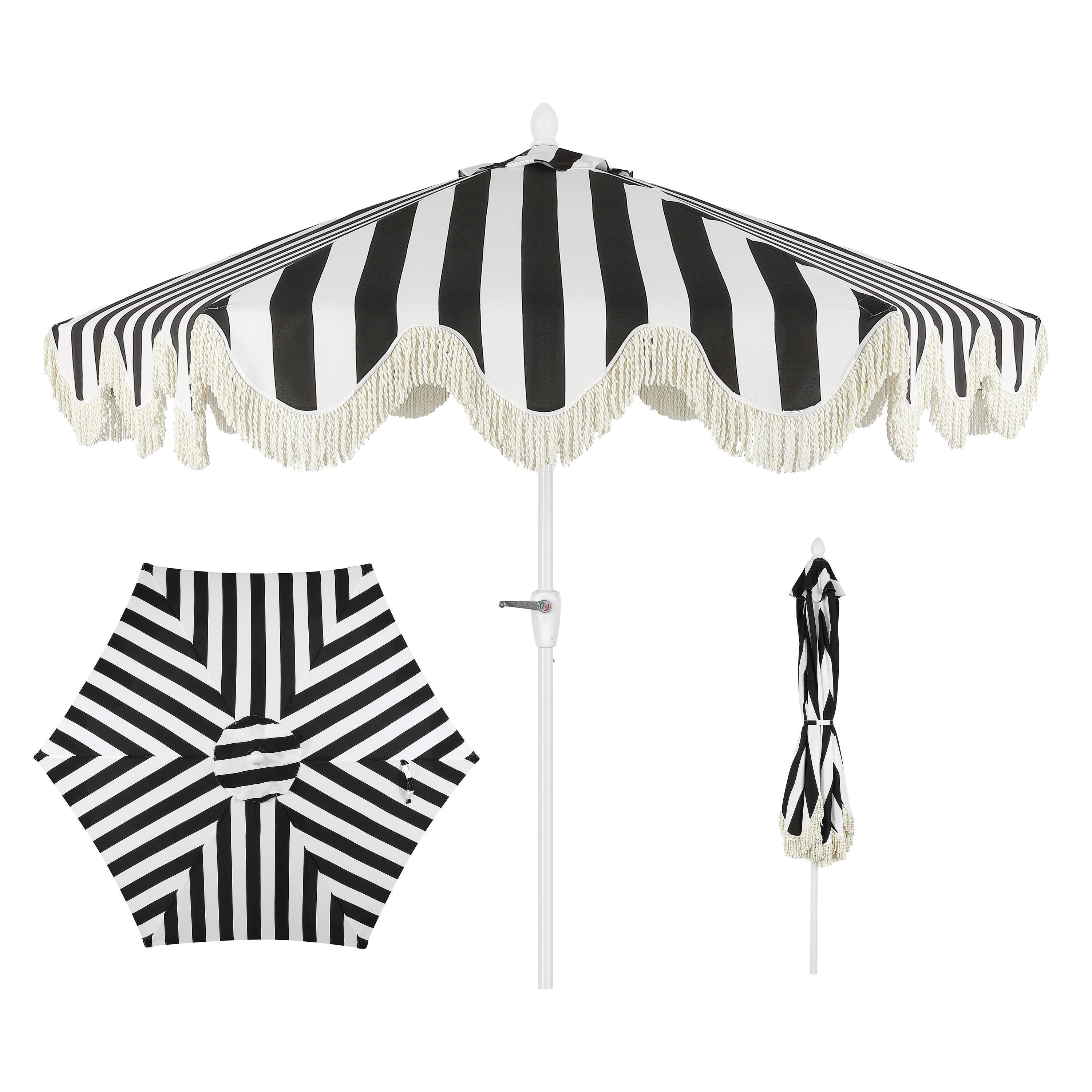 Black/White - White Pole