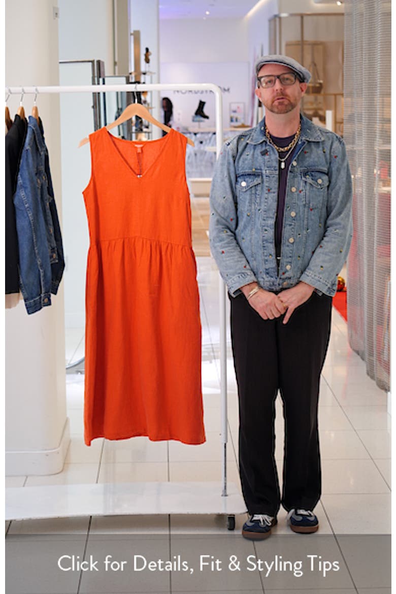 Lowland Heather Linen Midi Dress video